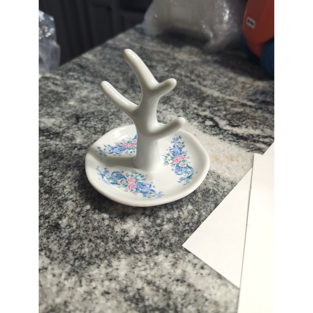 Vintage Albert Price Cottage Core Shabby Chic Floral Jewelry Holder Ring Dish